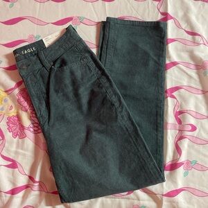 AE corduroy stretch straight mom jeans